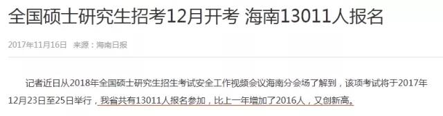 2018考研，你的競爭壓力有多大？